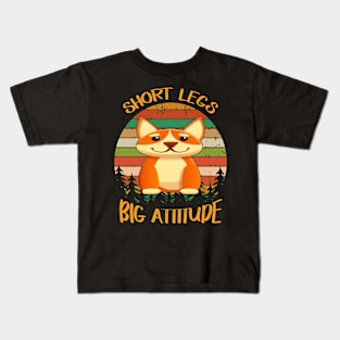 Short Legs Big Attitude (249) Kids T-Shirt